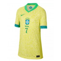 Zenski Nogometni Dres Brazil Vinicius Junior #7 Domaci Copa America 2024 Kratak Rukav